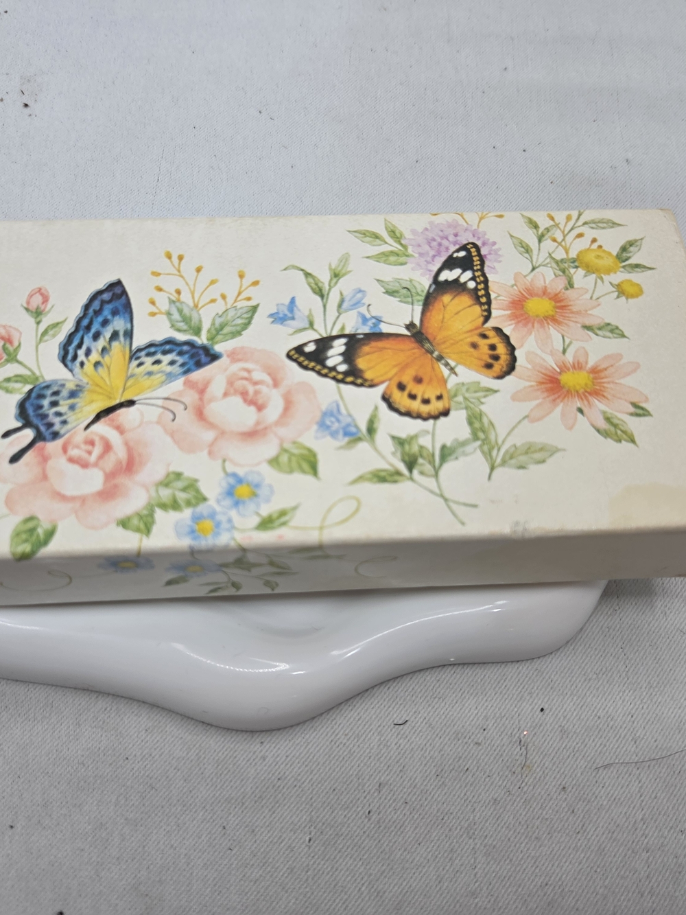 Vintage Avon Summer Butterflies Guest Soap Set NIB Cottagecore Butterfly Floral